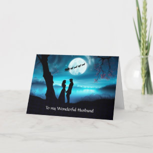 Carte Mari Noël Joyeux Fêtes Personnalisé Romantique