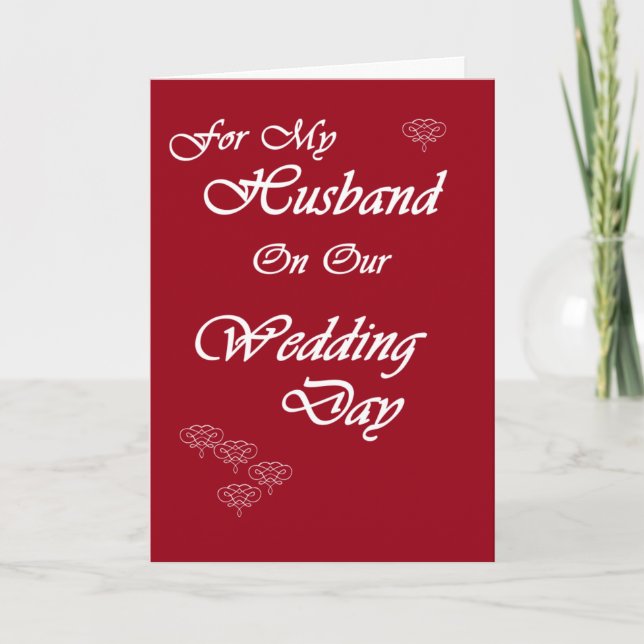 Carte Mari notre jour du mariage (Devant)