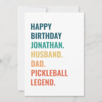 Mari Papa Pickleball Legend Nom personnalisé Anniv