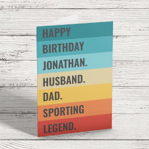 Carte Mari papa Sporting Légende Amusant Anniversaire