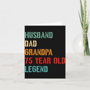 Carte Mari Papy Grand-père Légende de 75 ans 75e