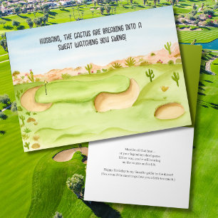 Carte Mari, parcours de golf dans le désert aquarelle po