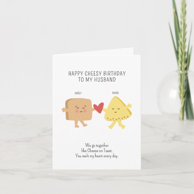 Carte Mari Personnalisé Cheesy Anniversaire (Devant)