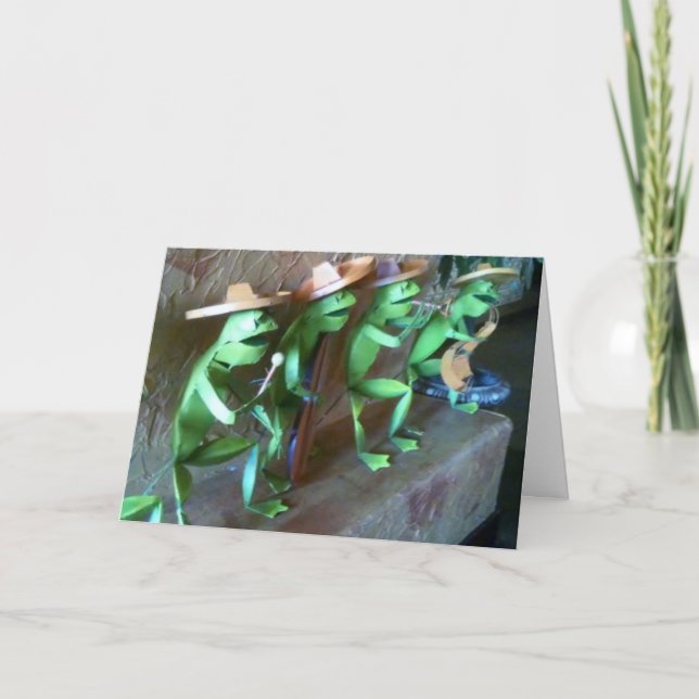 CARTE MARIACHI FROGS DIT JEUX ANNIVERSAIRE (Devant)