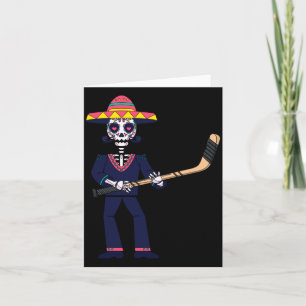 Carte Mariachi Jouant au Hockey sur Glace Dia De Los Mue