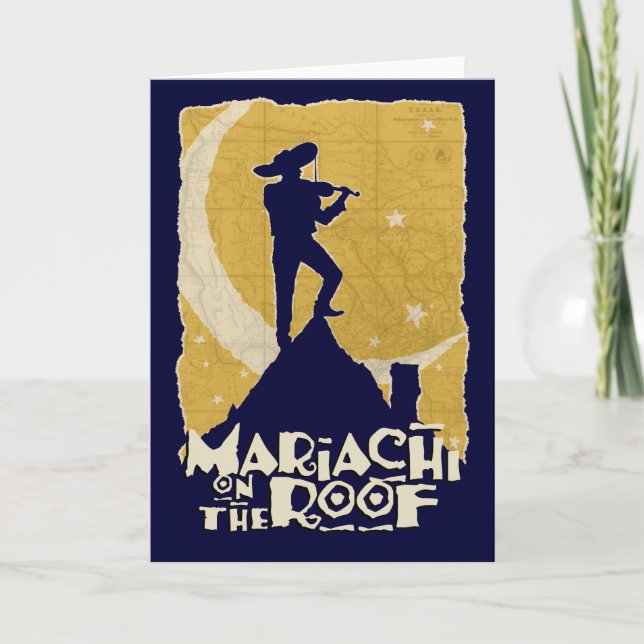 Carte Mariachi sur le toit (Devant)
