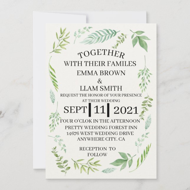 Carte Mariage 2021 (Devant)