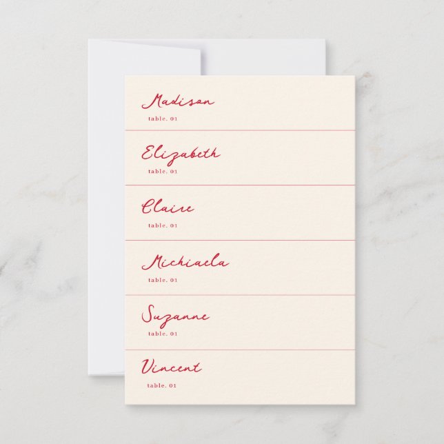 Carte Mariage  à main rouge do-it-yourself (Devant)