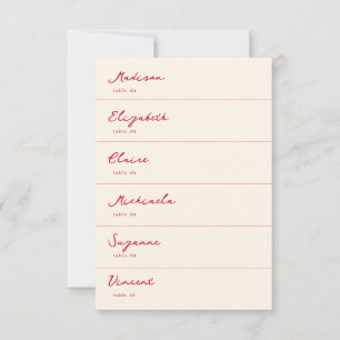 Carte Mariage à main rouge do-it-yourself