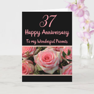 Carte Mariage Anniversaire roses entièrement personnalis