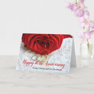 Carte Mariage Anniversaire roses entièrement personnalis