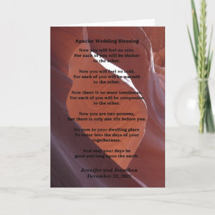 Carte Mariage Apache Bénédiction Sentiment Pas De Pluie