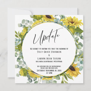 Carte Mariage aquarelle Floral reportée "Mettre à