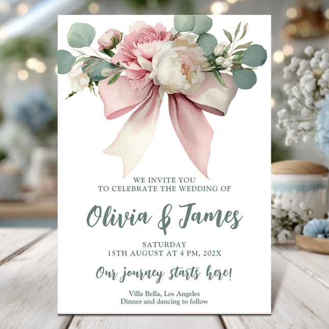 Carte mariage arc rose floral (Créateur téléchargé)