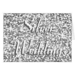 Carte "Mariage argent" Glitz