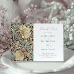 Carte Mariage Art nouveau botanique "Save the Date<br><div class="desc">Évoquez l'esprit du mouvement Arts and Crafts avec cette carte mariage "Save the Date", qui capture l'essence du design emblématique de William Morris Pimpernel. La carte présente un motif floral captivant avec un éventail de couleurs comme le marron, la crème douce, la sauge verdoyante et le rose subtil, apportant un...</div>