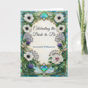 Carte Mariage Art Nouveau Iridescent Botanique