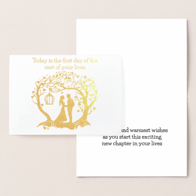 Carte mariage Aujourd'hui est le premier jour du r (Affichage)