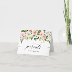 Carte mariage aux parents, Keepsaké, Note
