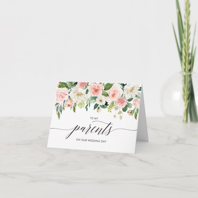 Carte mariage aux parents, Keepsaké, Note (Devant)