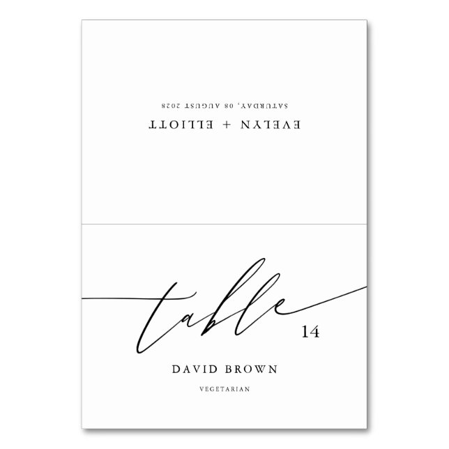 Carte mariage Avec Choix De Repas Et Option Menu (Par défaut)