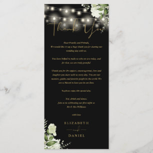 Carte Mariage Black Gold Green Merci Place