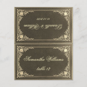 Carte Mariage Black Gold - Nom de l'invité imprimé