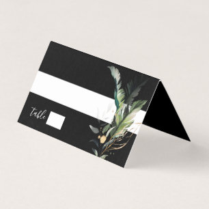 Carte Mariage Black Place Wild Tropical Folid