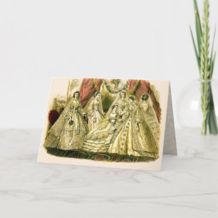 Carte Mariage blanc d'antiquité nuptiale vintage de