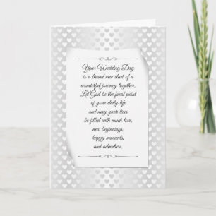 Carte Mariage Blanc Satin Brillant Cœurs