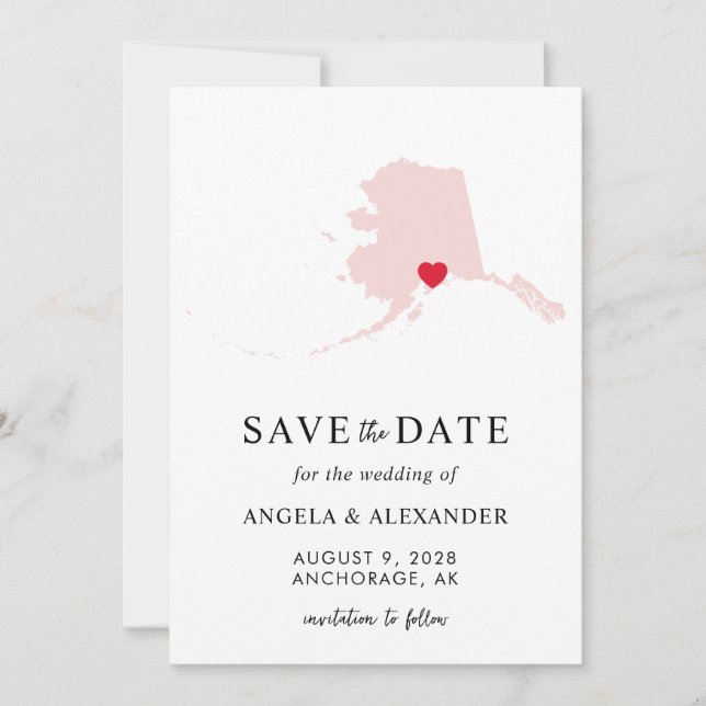 Carte Mariage Blush Alaska (Devant)