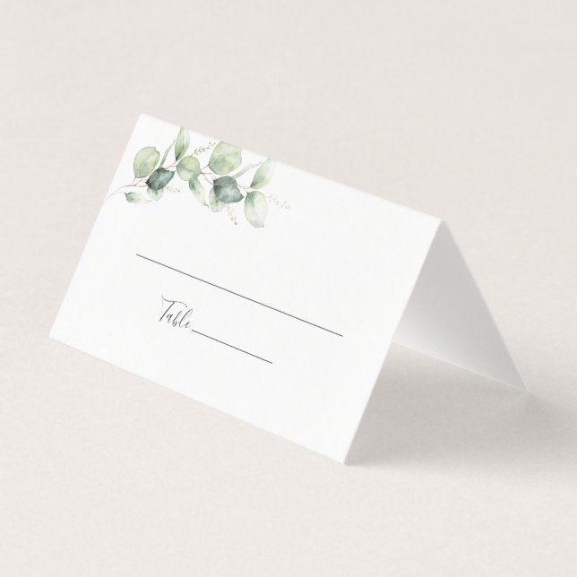Carte Mariage Botanique Eucalyptus Feuille (Front)