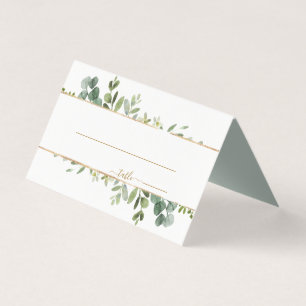 Carte Mariage Botanique Gold Greenery