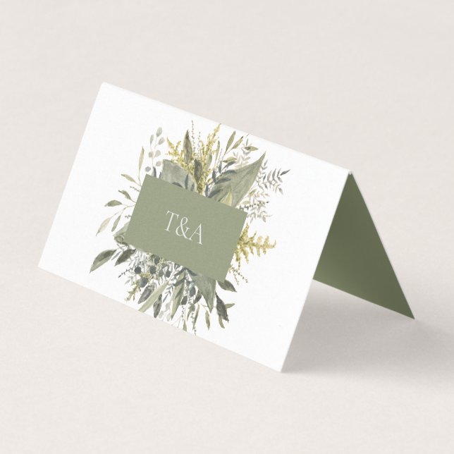 Carte Mariage Botanique Watercolor (Back)