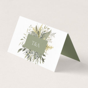 Carte Mariage Botanique Watercolor