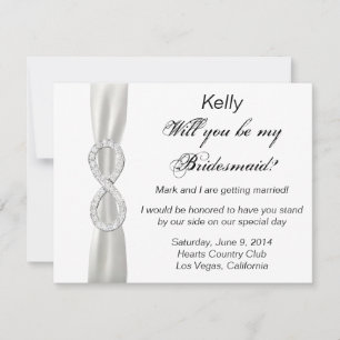 Carte Mariage Bridesmaid Diamond Infinity