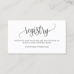Carte Mariage cadeau Black Pretty Script
