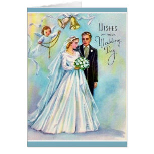 Carte Mariage catholique Rosary Mariée Groom Angel