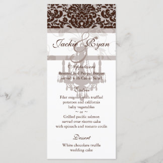 Carte mariage Chandelier Brown Bleu