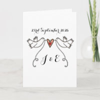 Mariage Colombes Blanches et Cœur d'Amour