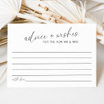 Carte mariage Conseils et souhaits<br><div class="desc">Ces cartes de conseil et de voeux mariages sont un excellent moyen pour les invités de partager leur message avec la mariée et le marié. Avec un design minimaliste moderne, chaque carte offre de l'espace pour des messages personnalisés, des conseils de mariage et des voeux pour le nouveau Monsieur et...</div>