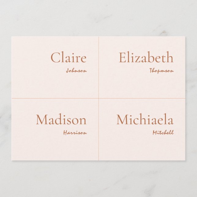 Carte Mariage Crème et Brûlé orange do-it-yourself (Devant)