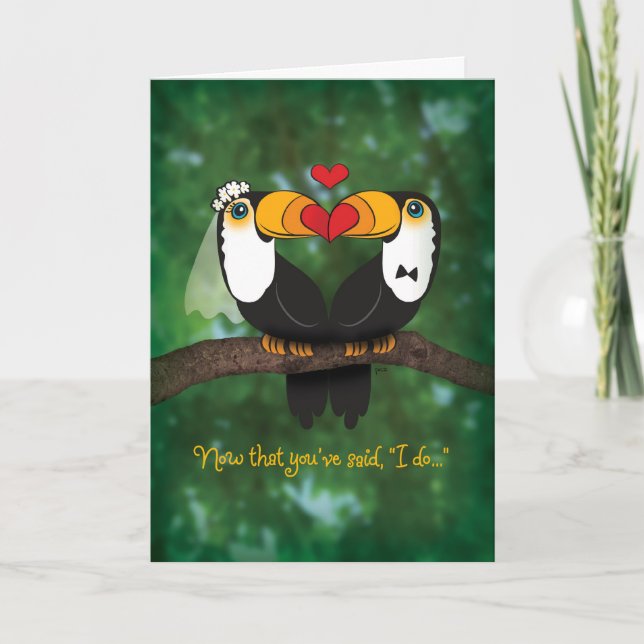 Carte Mariage Cute Toucan (Devant)