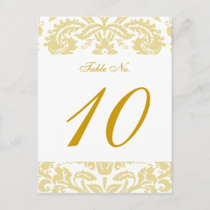 Carte Mariage damassé Gold Cream