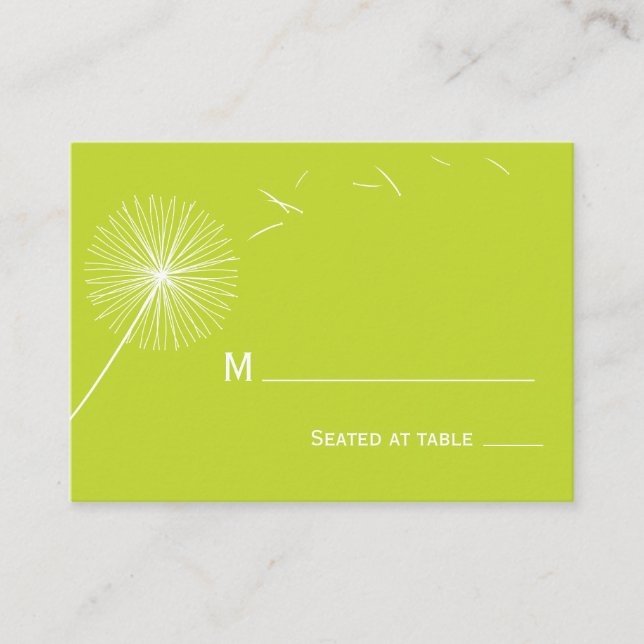 Carte Mariage Dandelion Dreamy - Meadow Green (Devant)