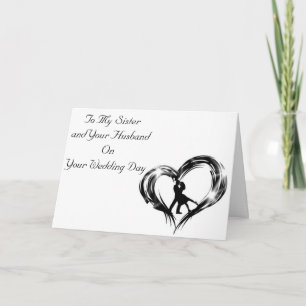 CARTE MARIAGE "DANSER BRIDAL COUPLE" pour MA SOEUR