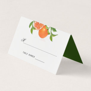 Carte mariage d'aquarelle d'agrumes orange