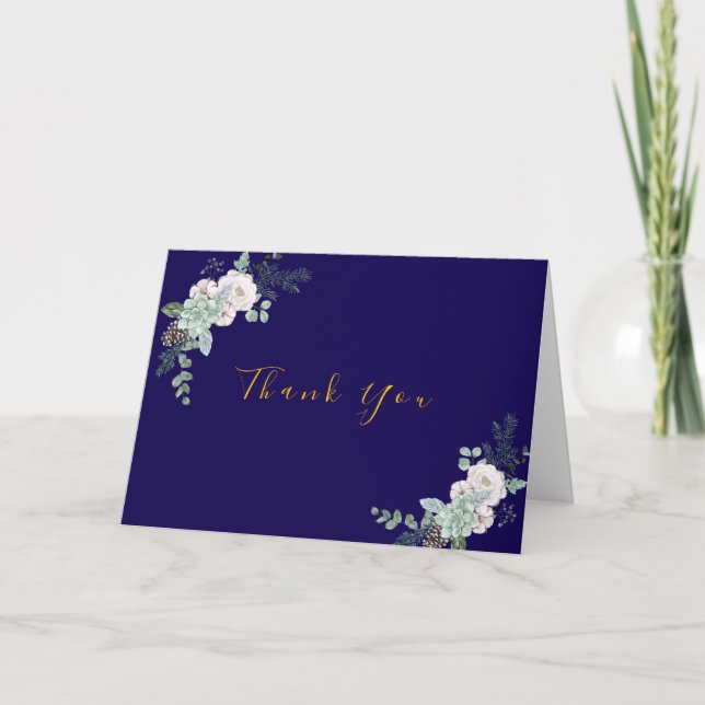 Carte Mariage d'aquarelle d'hiver (Devant)