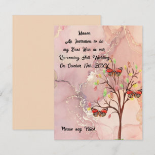Carte Mariage de automne de demande Best Man