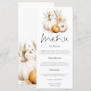 Carte Mariage de automne de Pampas Citrouille de Bohême